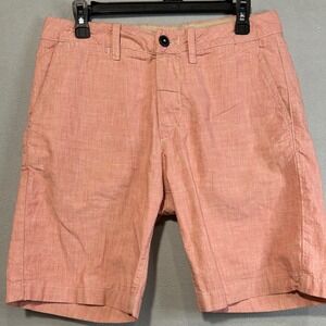 H&‎ M Men's Coral Pink Chino Shorts Size 30 Cotton Blend Casual Summer